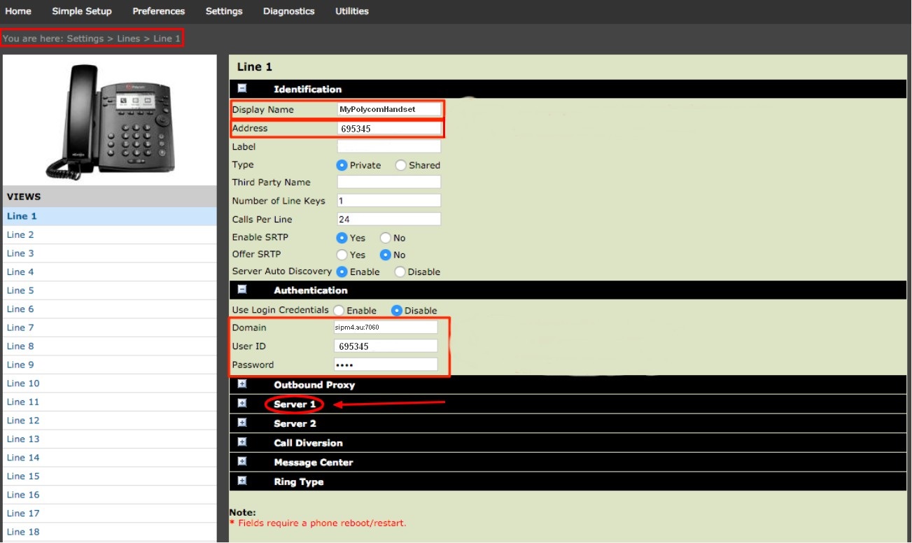 Manual Configuration Of Polycom Ip Handsets Knowledge Base Centre